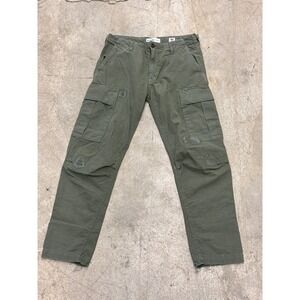 RE/DONE Originals Cargo Pants Army Green Distressed Utility Style Size 25
